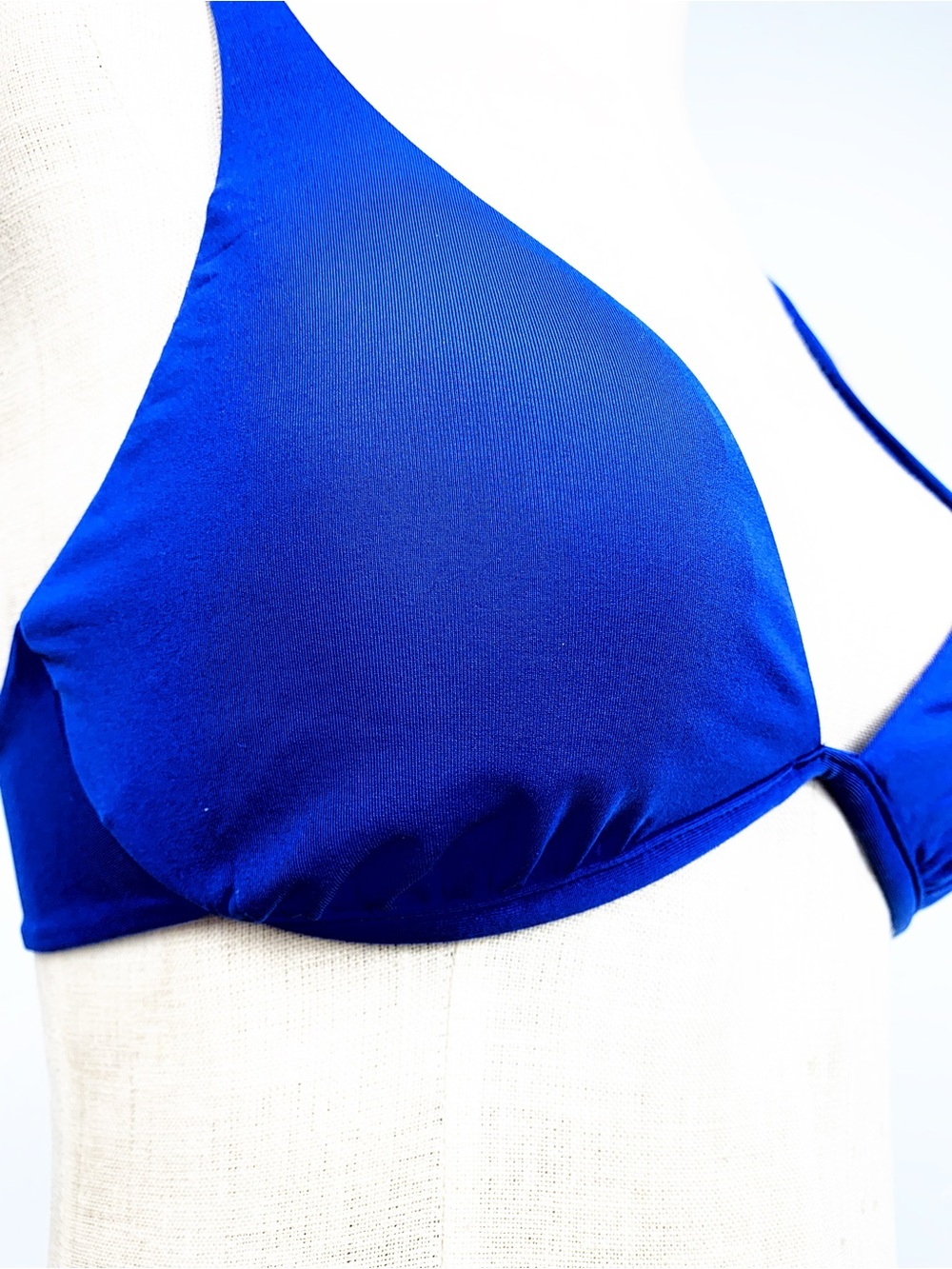 Seafolly Royal Blue Women's Triangle Tie Back Underwire Bikini Top USA 4 NWT - Picture 9 of 15